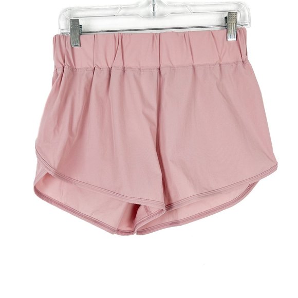 NWT HALARA High Waisted Dolphin Hem Casual Shorts 2" Pink Size Small S NEW - Picture 2 of 12